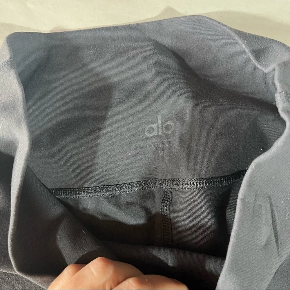 ALO Yoga Women's Gray Moto Leggings Medium